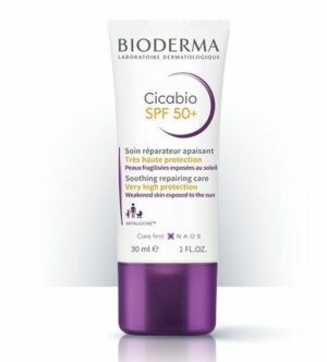 Bioderma Cicabio, pomirjajoča krema za obnovo poškodovane kože F50+