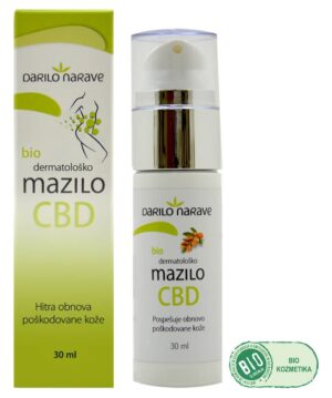 BIO dermatološko mazilo s CBD in arganovim oljem, 30 ml