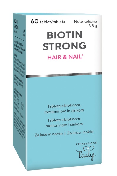 Vitabalans Lady Biotin Strong Hair Nail, tablete za lase in nohte