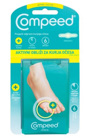 Compeed, obliž za kurja očesa - med prsti