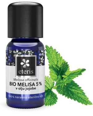 Eteris, eterično olje Melisa 5% v BIO jojobi