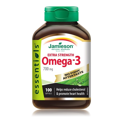 Jamieson Omega-3 Ekstra moč brez priokusa po ribah, kapsule