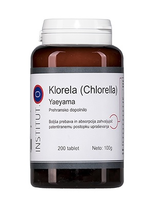 Klorela Yaeyama modrozelena alga, 200 tablet