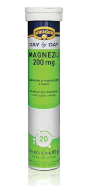 Kruger Day by Day, Magnezij 200 mg, šumeče tablete