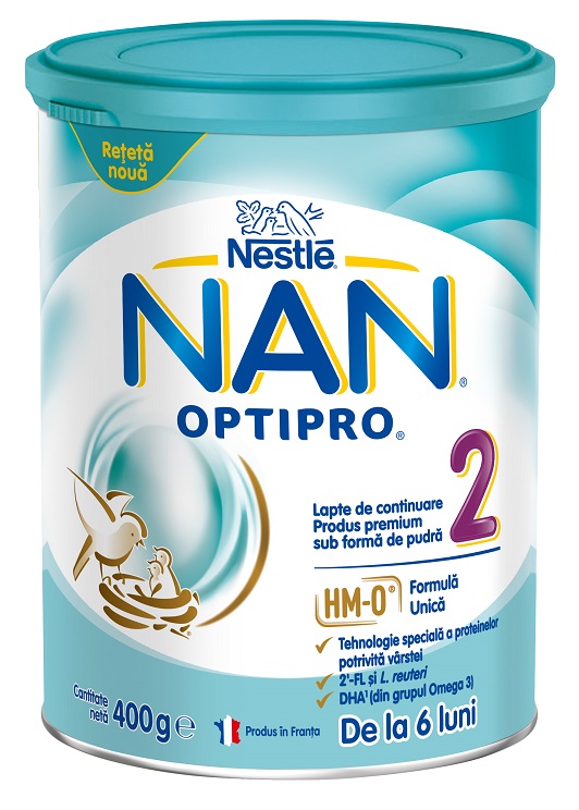 Nan Optipro 2, nadaljevalno mleko za dojenčke in majhne otroke od 6.meseca - 400g