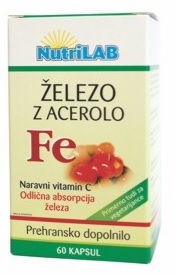 Nutrilab Železo z acerolo, kapsule