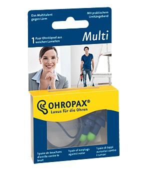 Ohropax Multi, čepki za ušesa z vrvico A2