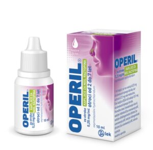 Operil 0,25 mg/ml, kapljice za nos - za otroke, 10 ml