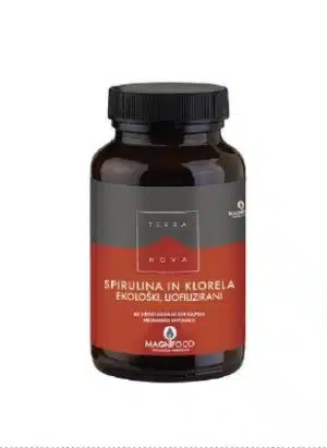 Terranova Spirulina in Klorela - ekološka liofilizirana, kapsule