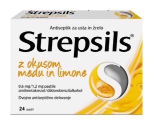 Strepsils z okusom medu in limone, pastile