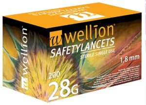 Wellion 28G Safety, 200 lancet