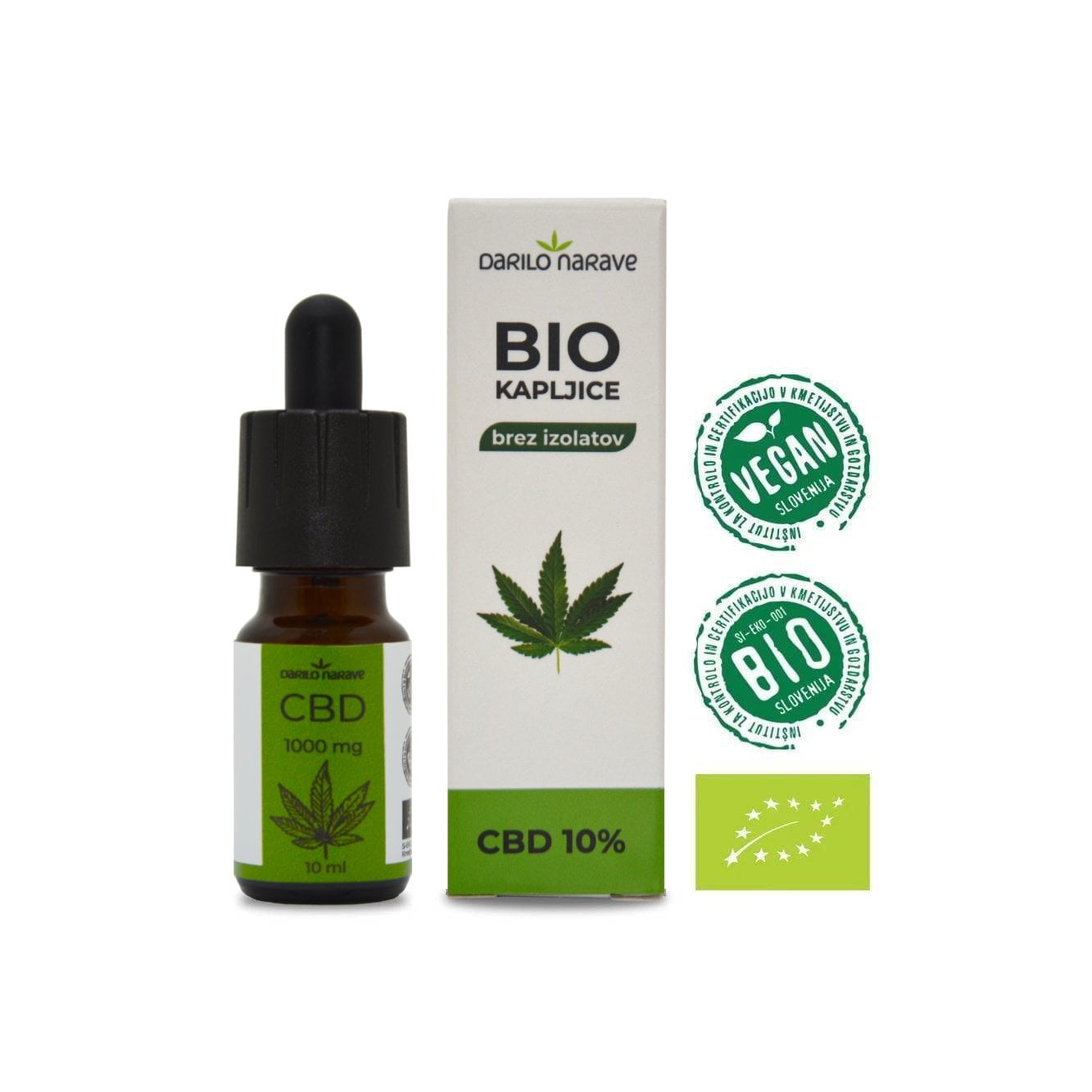 BIO CBD kapljice 1000 mg 10%, 10 ml