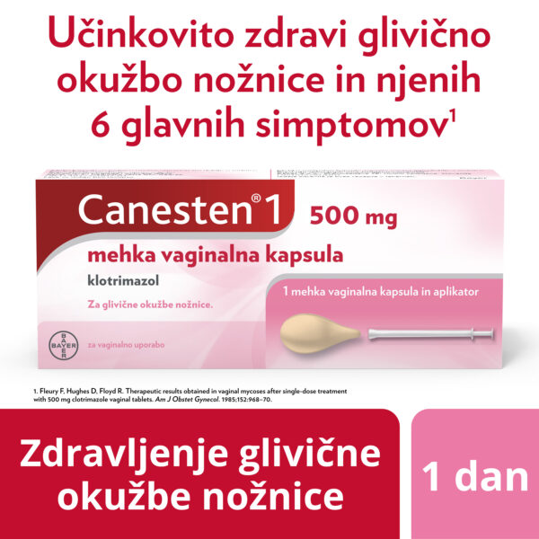 Canesten 1 500 mg mehka vaginalna kapsula + aplikator