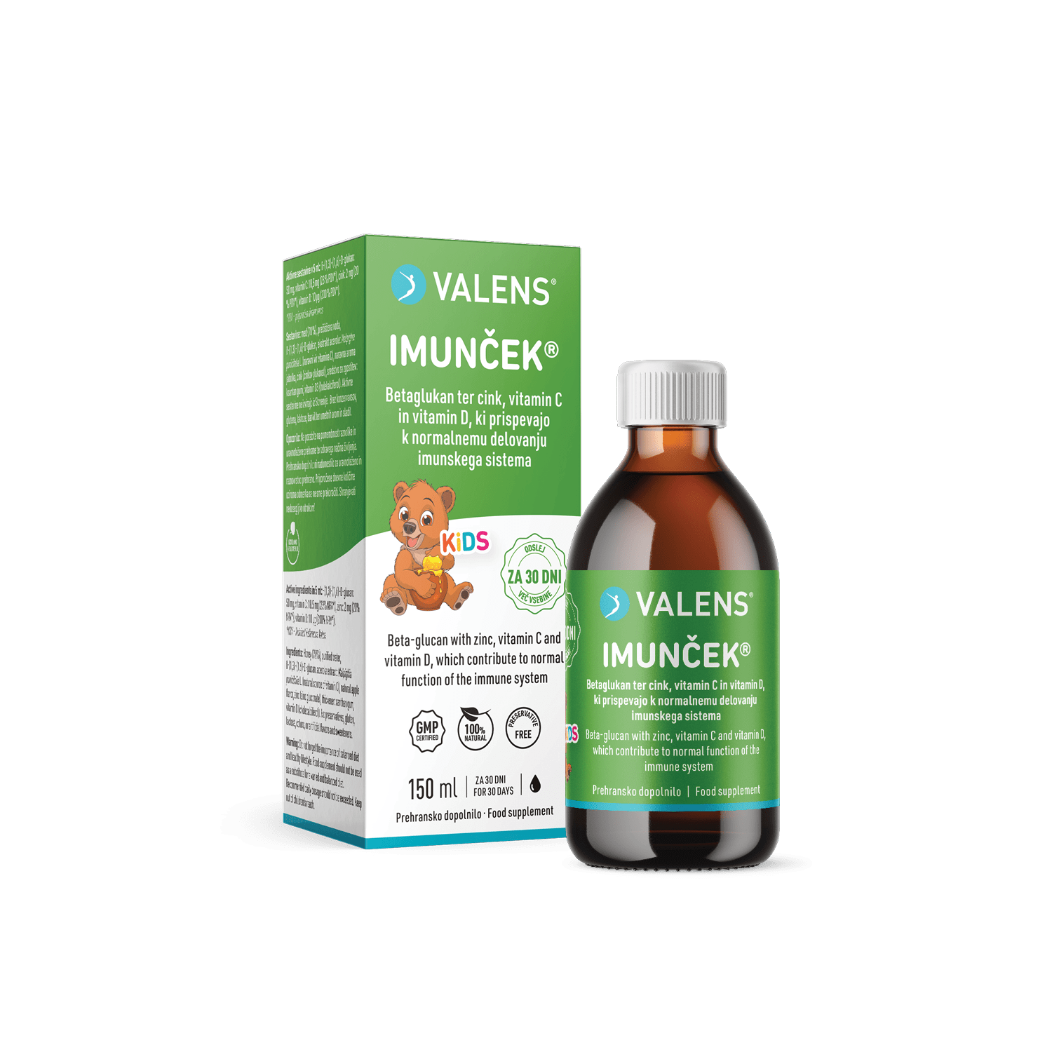 Valens Imunček sirup, 150 ml Valens Imunček sirup, 150 ml