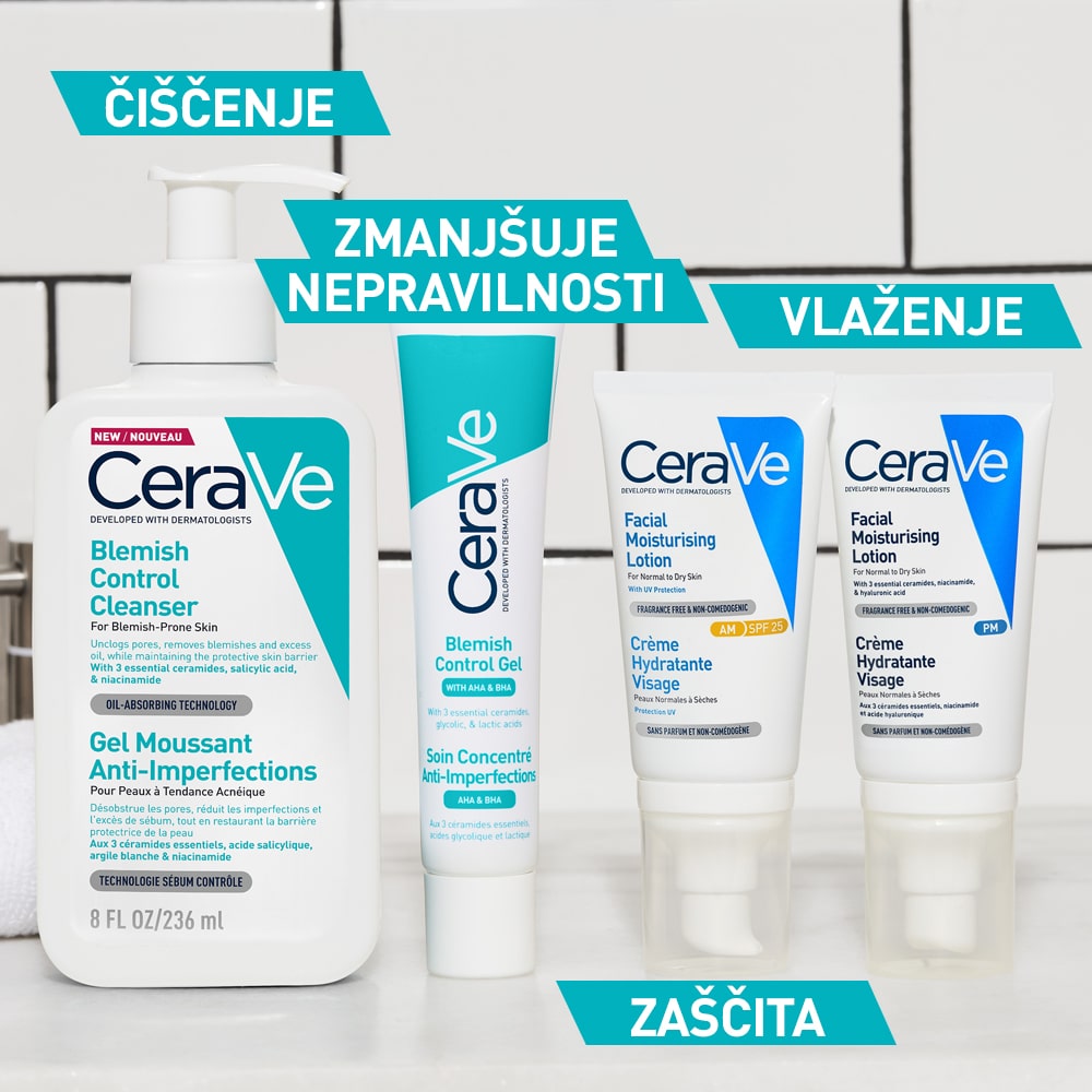 Cerave čistilni gel za kožo nagnjeno k nepravilnostim, 236 ml