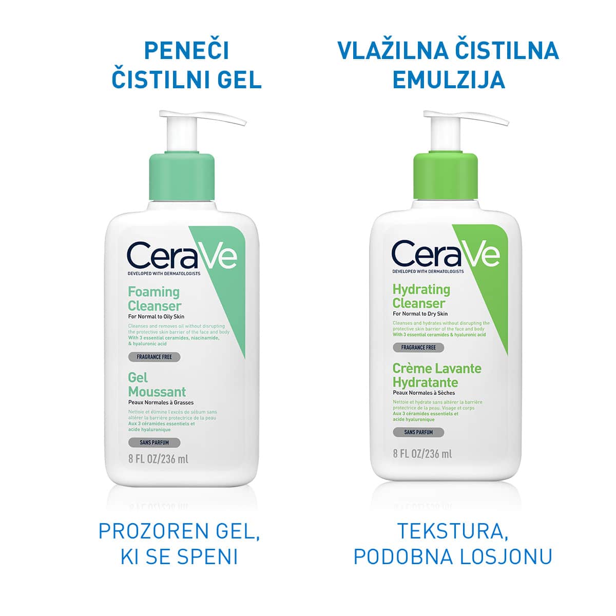CeraVe peneči čistilni gel, 236 ml