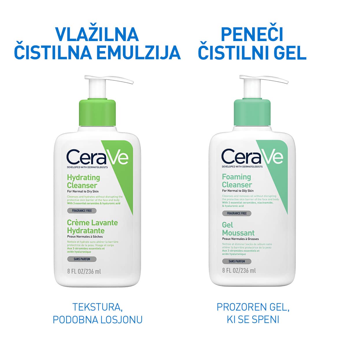 CeraVe vlažilna čistilna emulzija, 236 ml