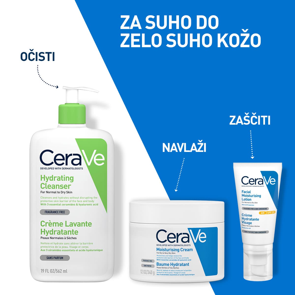 CeraVe vlažilna krema, 340 g