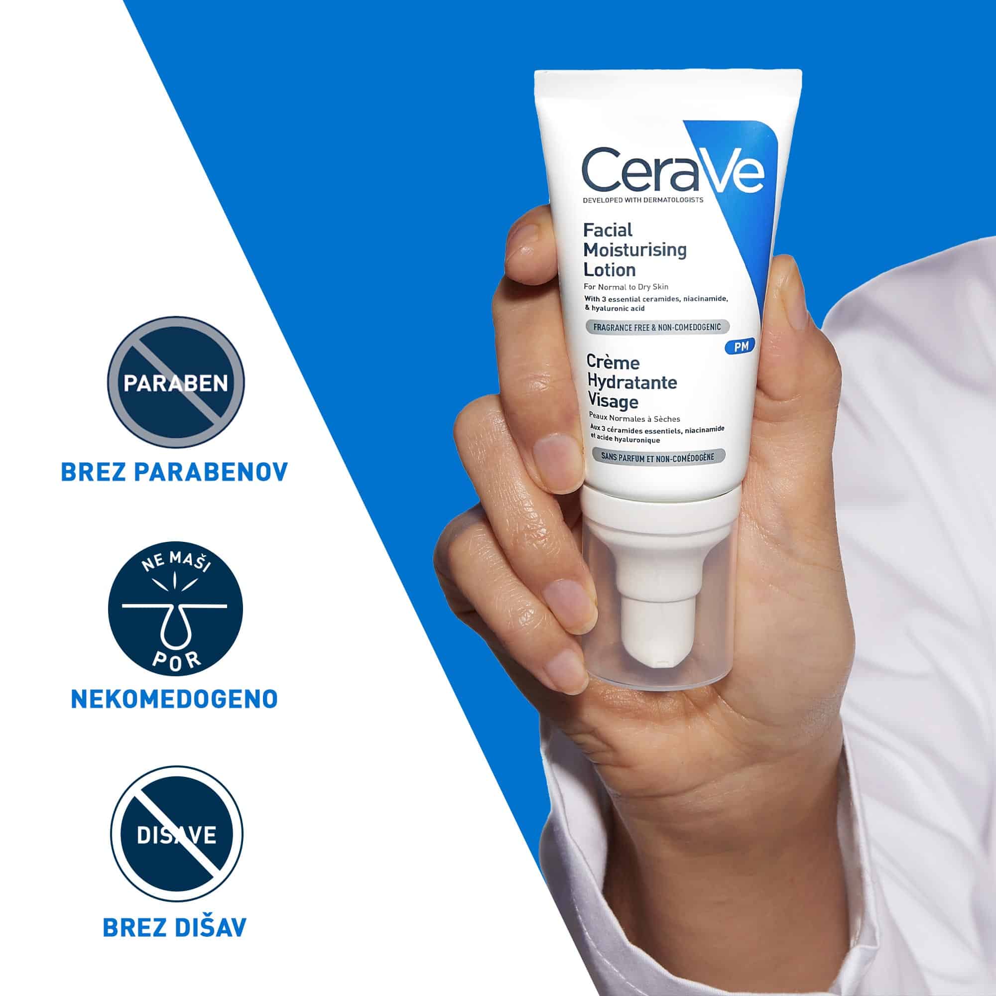CeraVe vlažilna nega za obraz, 52 ml