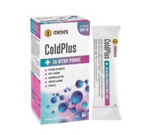 ColdPlus Instant Medex, prašek za pripravo napitka z vitaminom D - vrečke (10 x 10 g)