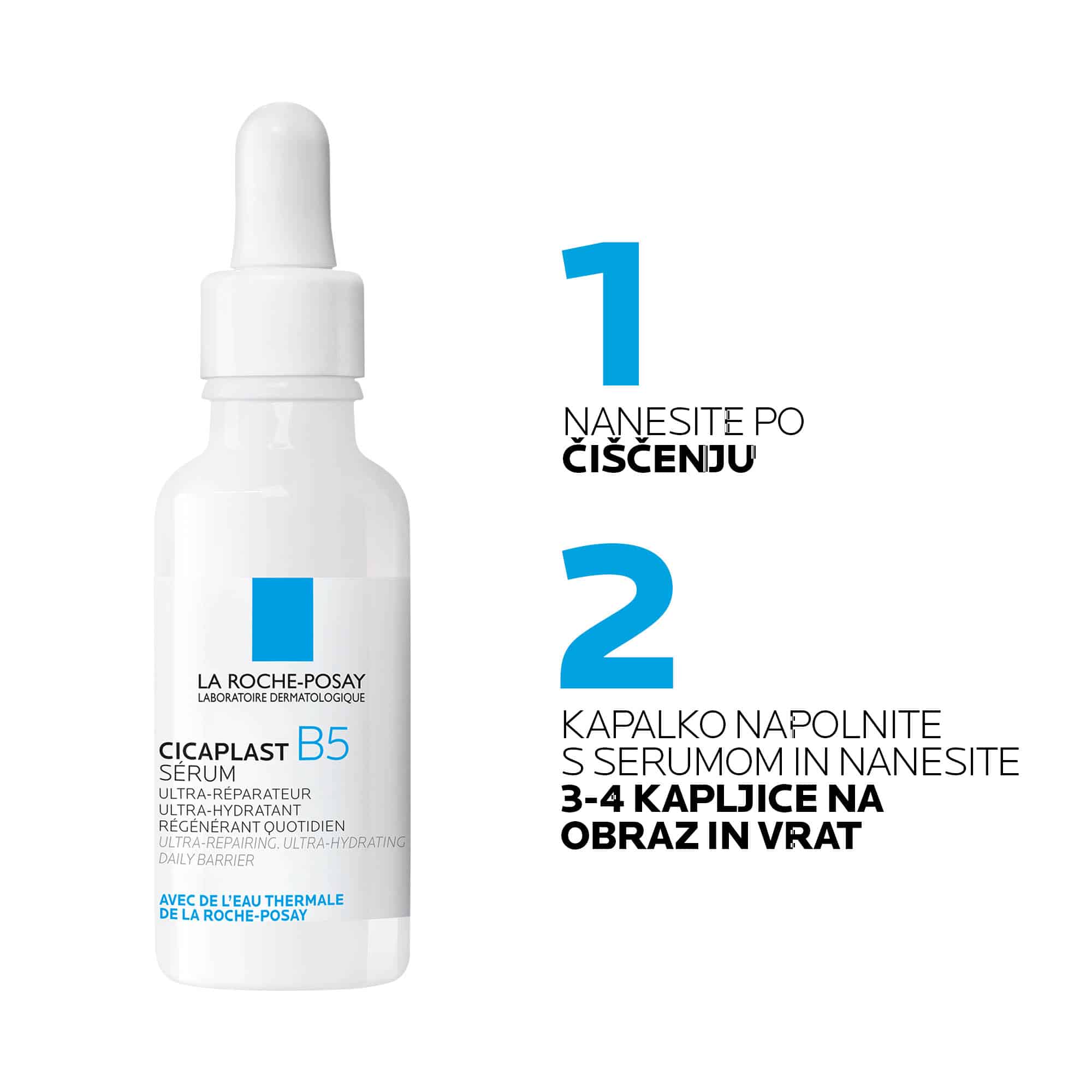 LRP CICAPLAST B5 SERUM Ultra obnovitveni in vlažilni serum za dehidrirano in razdraženo kožo brez sijaja, 30 ml