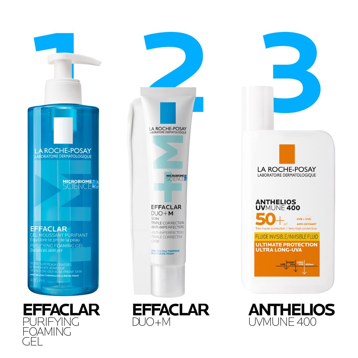 LRP EFFACLAR DUO+M Trojna korektivna nega zoper nepopolnosti za mastno kožo, 40 ml