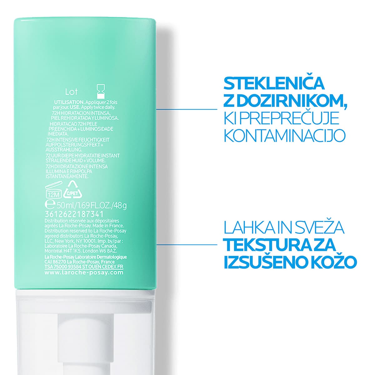 LRP Hydraphase Ha Rich 72-urna intenzivna vlažilna nega za popolno in sijočo kožo, 50 ml