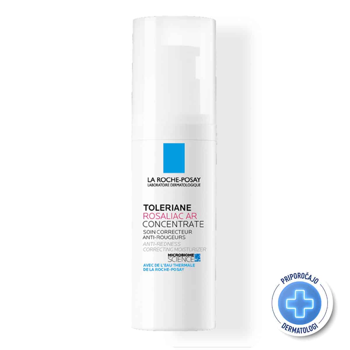 LRP TOLERIANE ROSALIAC AR CONCENTRATE Korektivna vlažilna nega proti rdečici suhe kože in za kožo, nagnjeno k rozacei, 40 ml