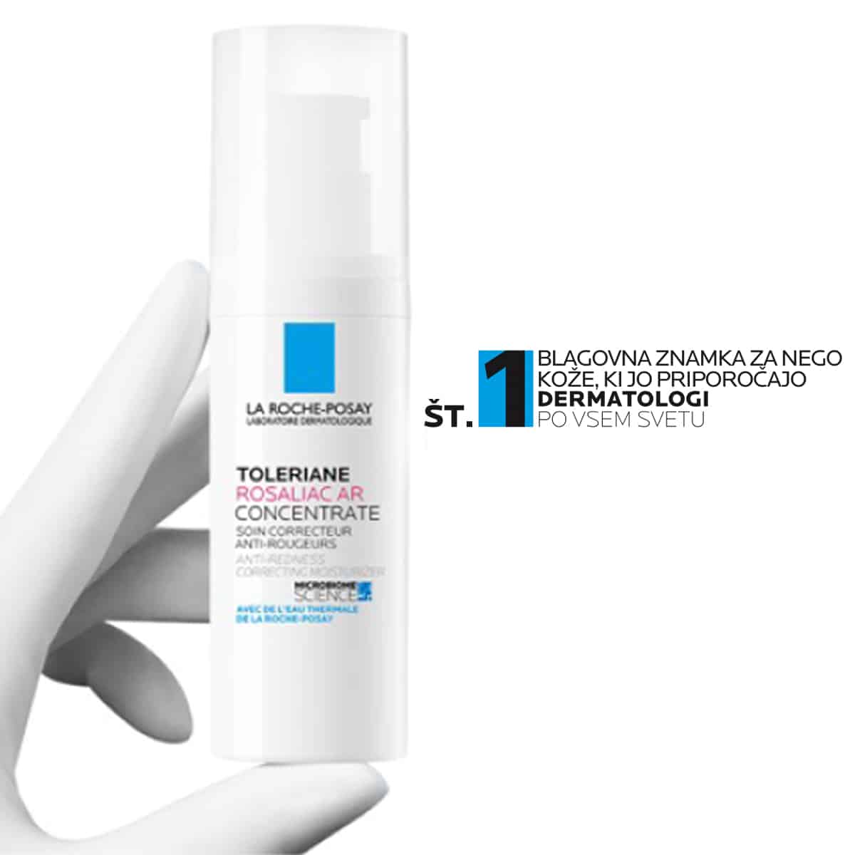 LRP TOLERIANE ROSALIAC AR CONCENTRATE Korektivna vlažilna nega proti rdečici suhe kože in za kožo, nagnjeno k rozacei, 40 ml