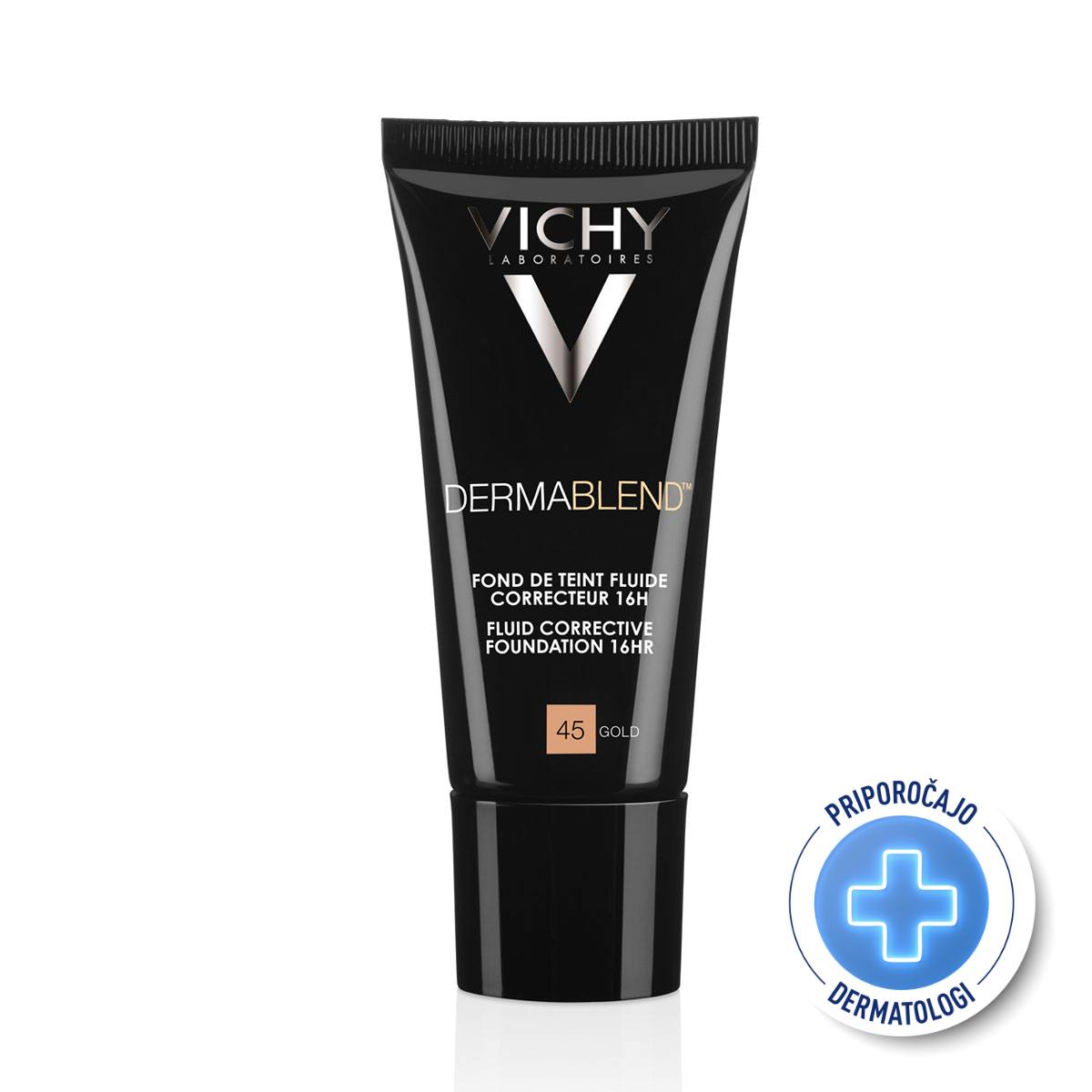 Vichy Dermablend, korektivna podlaga - tekoči puder 45 Vichy Dermablend, korektivna podlaga - tekoči puder 45