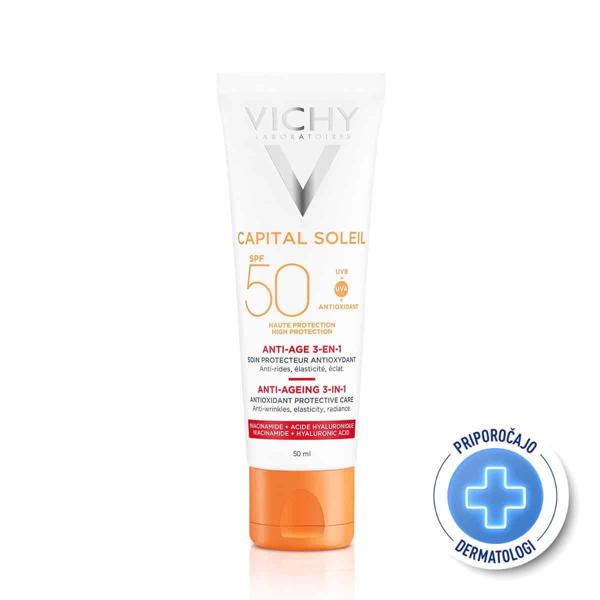 Vichy Ideal Soleil Anti-age, krema ZF50