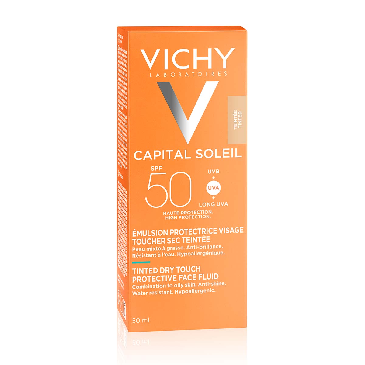Vichy Ideal Soleil BB Dry Touch, obarvani fluid za obraz ZF50