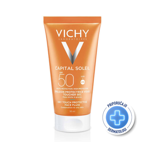 Vichy Ideal Soleil Dry Touch, emulzija za obraz ZF50