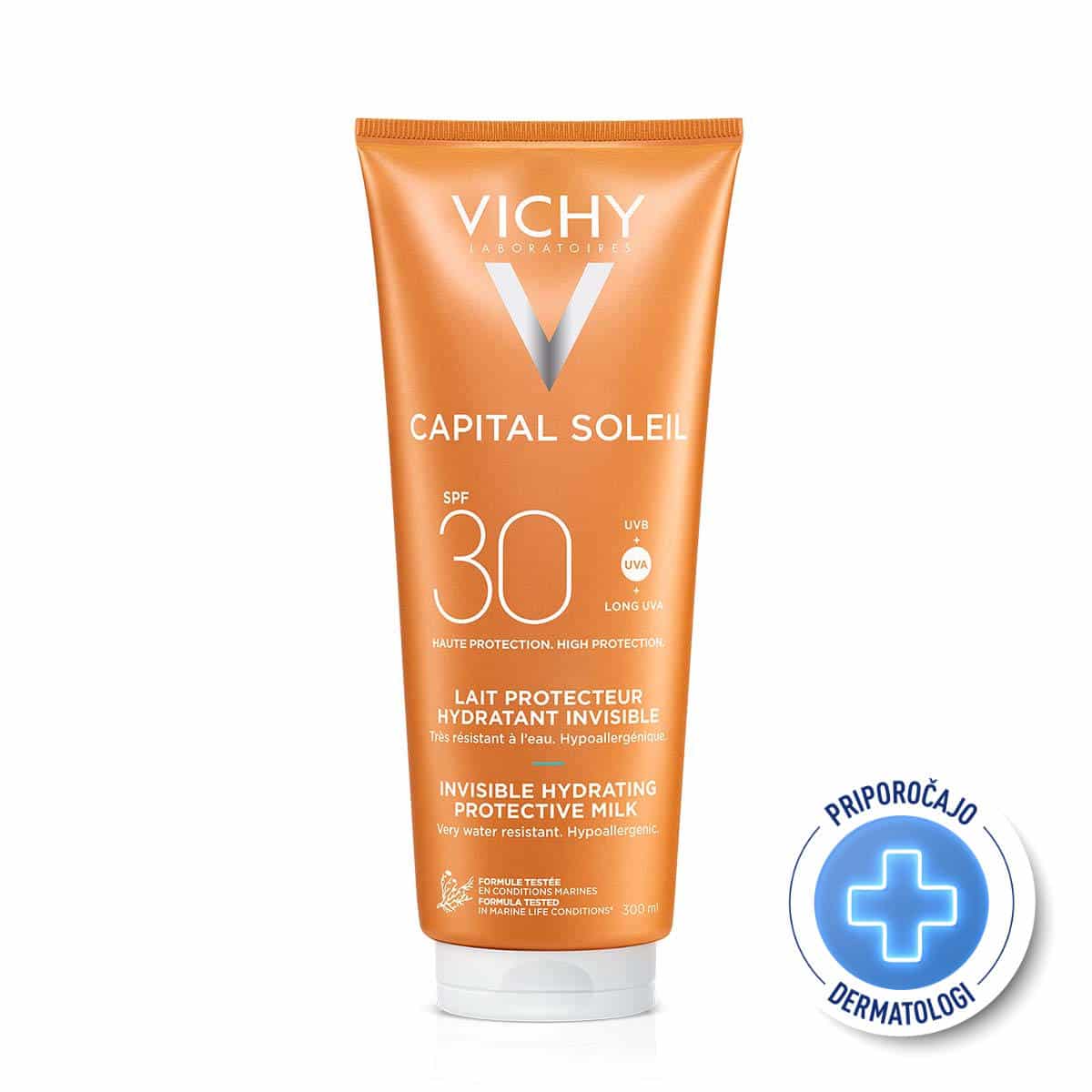 Vichy Ideal Soleil, mleko za sončenje za odrasle in otroke ZF30