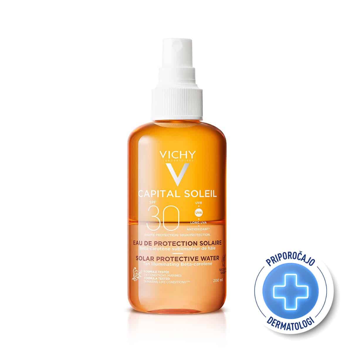 Vichy Ideal Soleil, tonirana vodica za zaščito pred soncem ZF30