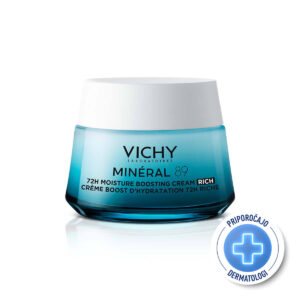 Vichy Mineral 89 Rich krema za 72-urno intenzivno vlaženje bogata tekstura, 50 ml