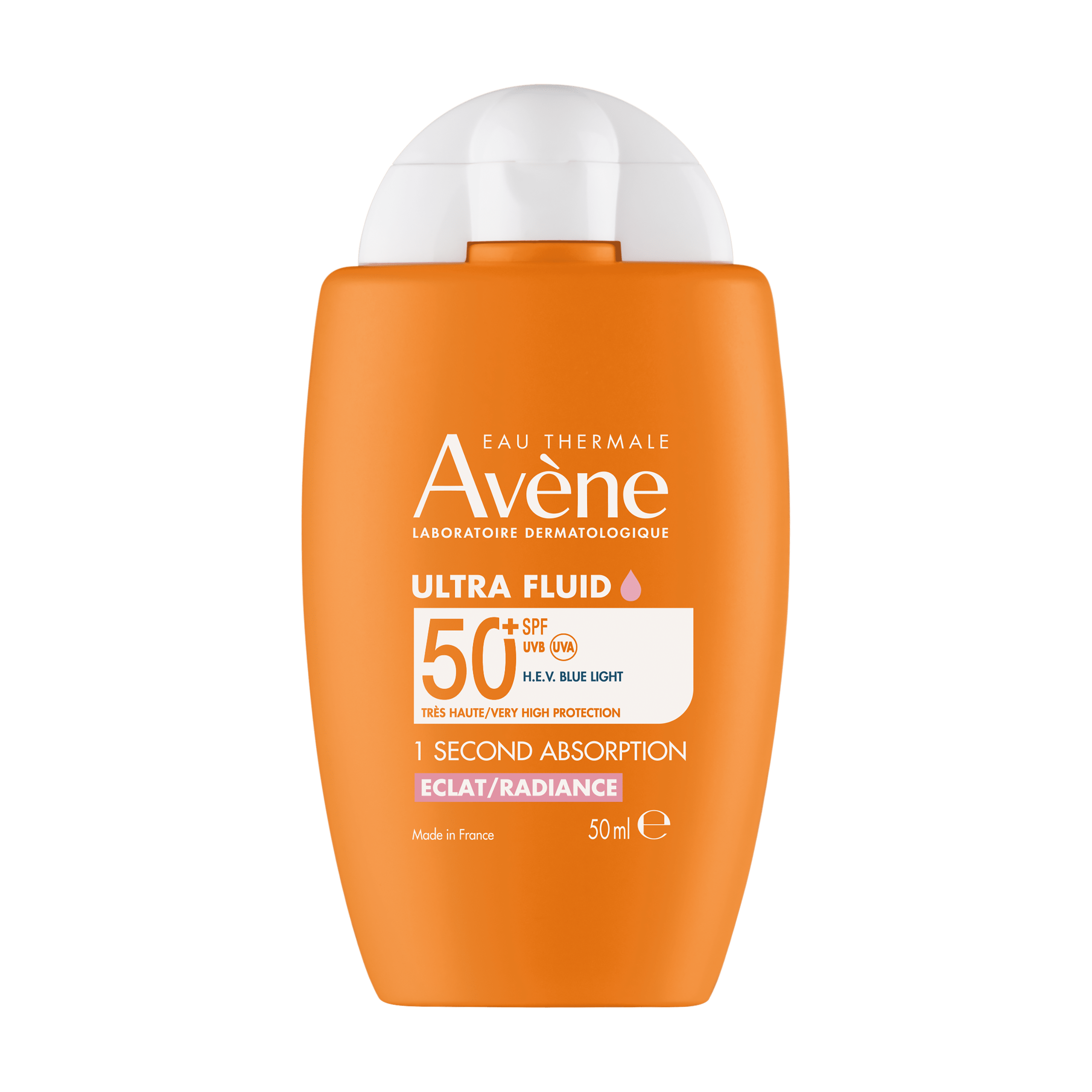 Avene zelo visoka zaščita ultra fluid radiance SPF50+, 50 ml