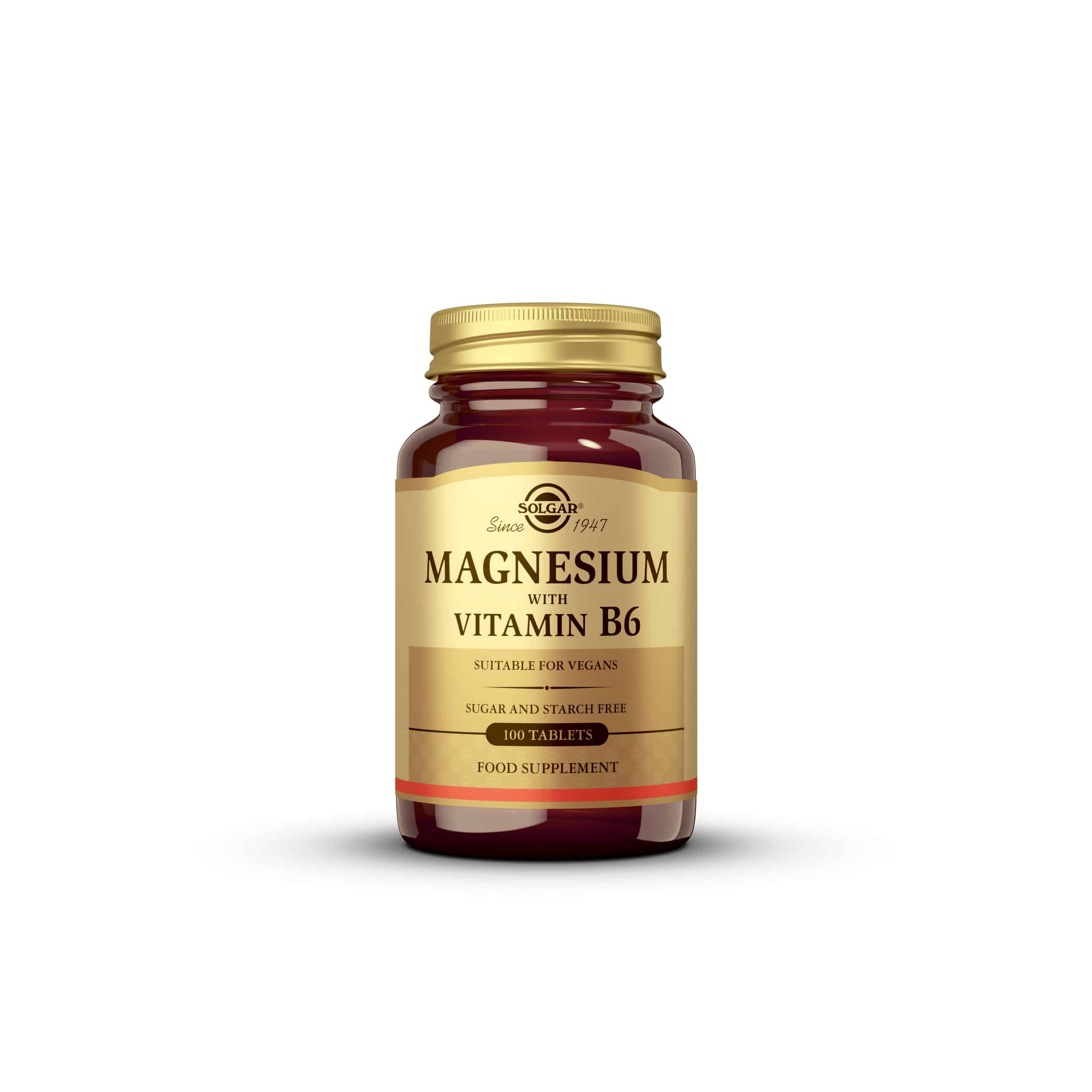 Solgar magnezij z vitaminom B6, 100 tablet