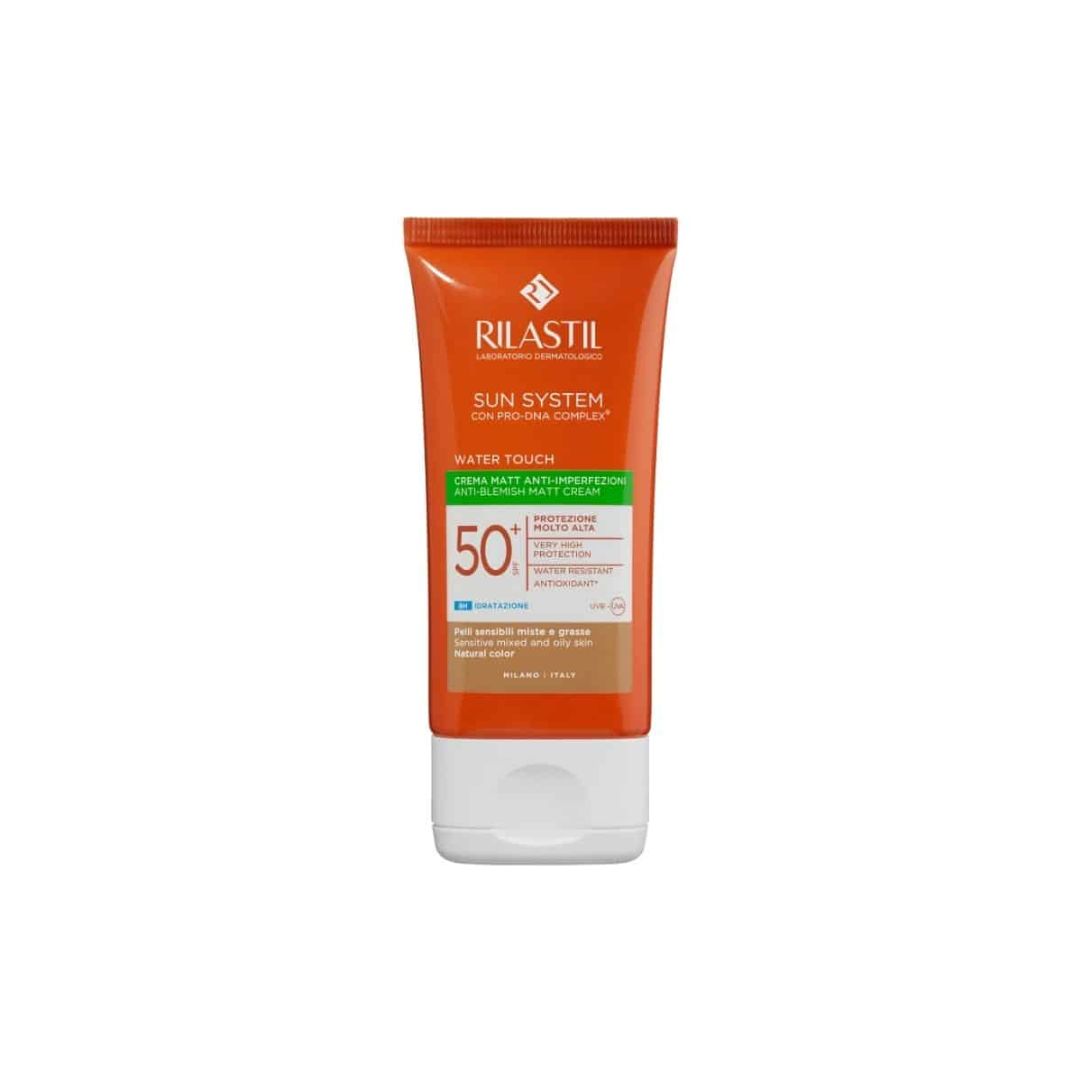Rilastil Sun System Water Touch mat obarvana krema SPF50+, 50ml