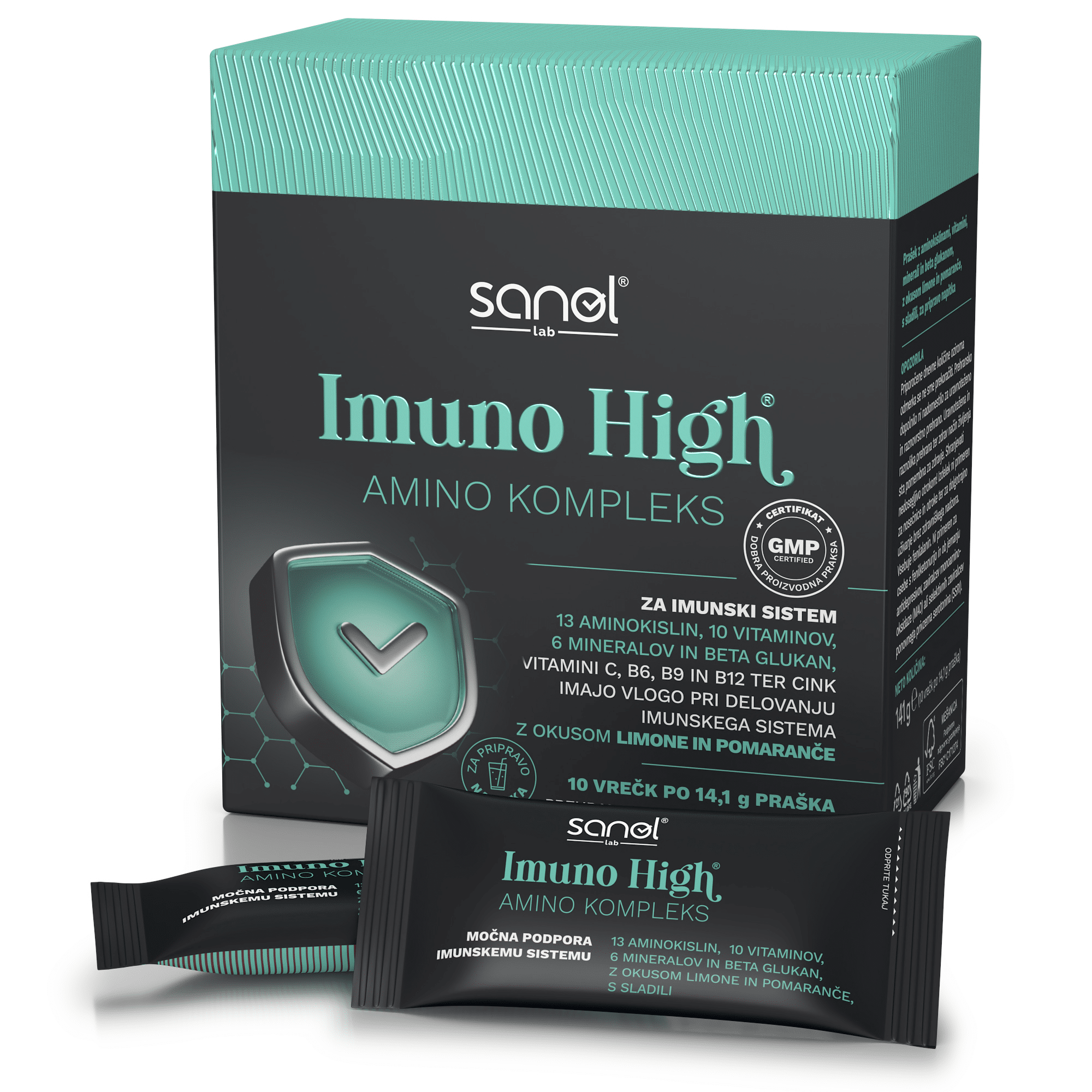 Sanol lab imuno high amino komplex, 10 vrečk
