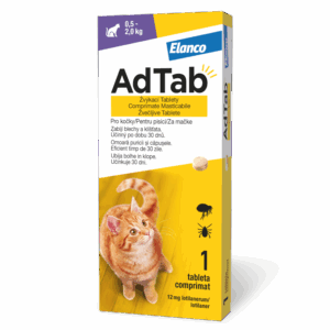 AdTab 12 mg žvečljive tablete za mačke (0,5–2 kg)