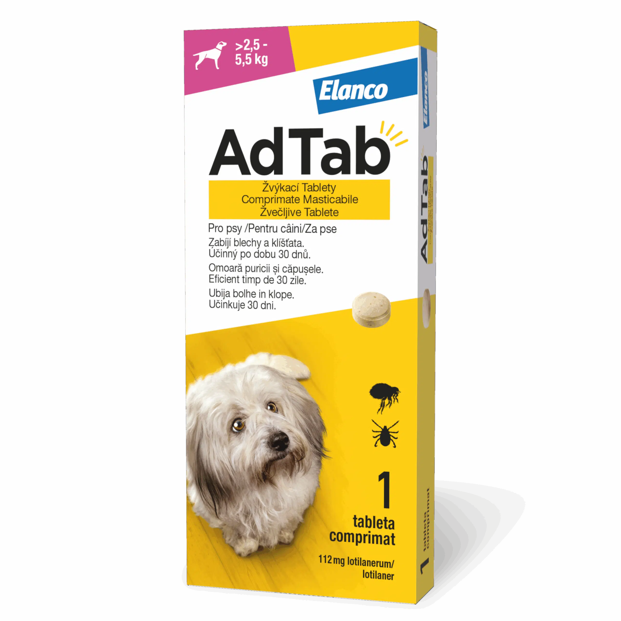 ADTAB 112,5 mg tableta za pse (2,5–5,5 kg)