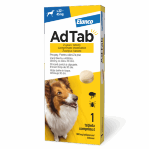 AdTab 900 mg žvečljive tablete za pse (22–45 kg)