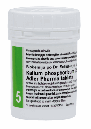 Št. 5 Kalium phosphoricum D6 Adler Pharma, 400 tablet