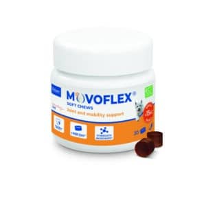 Movoflex mehke žvečilke za podporo sklepom in gibljivosti za pse do 15 kg, 30 žvečljivih tablet