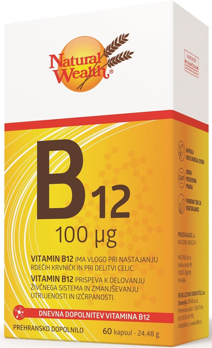Natural Wealth Vitamin B12 100 µg – 60 kapsul