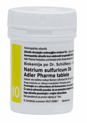 Schüsslerjeva sol št. 10 Natrium sulfuricum D6, 1000 tablet