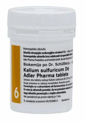Kalium sulfuricum D6, 400 tablet