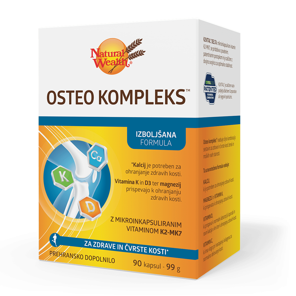 Natural Wealth® Osteo kompleks, 90 kapsul