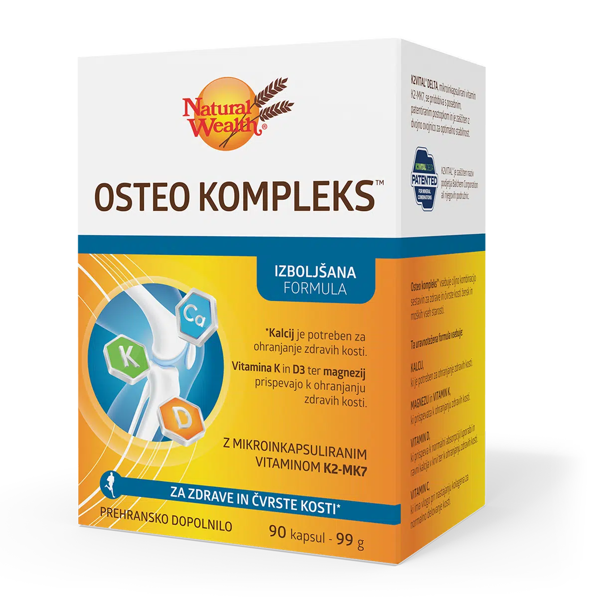 Natural Wealth® Osteo kompleks, 90 kapsul